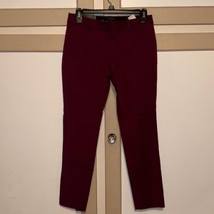 NWT Banana Republic Sloan mid rise closest-fitting through hip & thigh burgundy